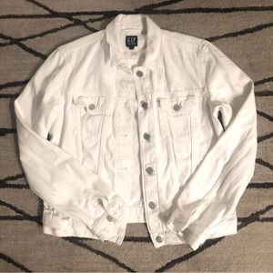 Gap White Denim Jean Jacket Sz M